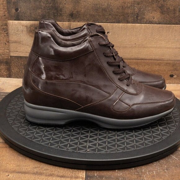 CALTO INVISIBLE HEIGHT MENS BOOTS BROWN ANKLE LACE UP HIDDEN HEEL SIZE 11.5 - Picture 9 of 9